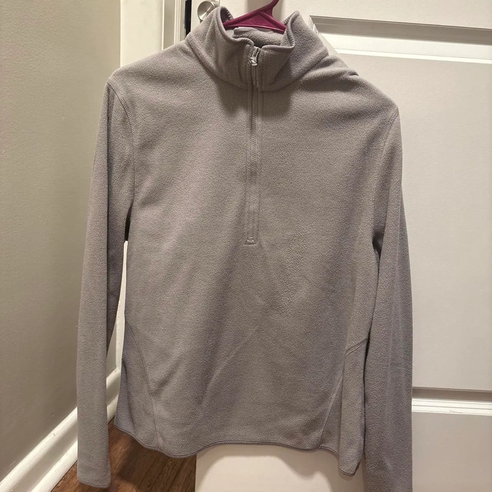 Women's Gray Quarter-Zip Fleece Pullover